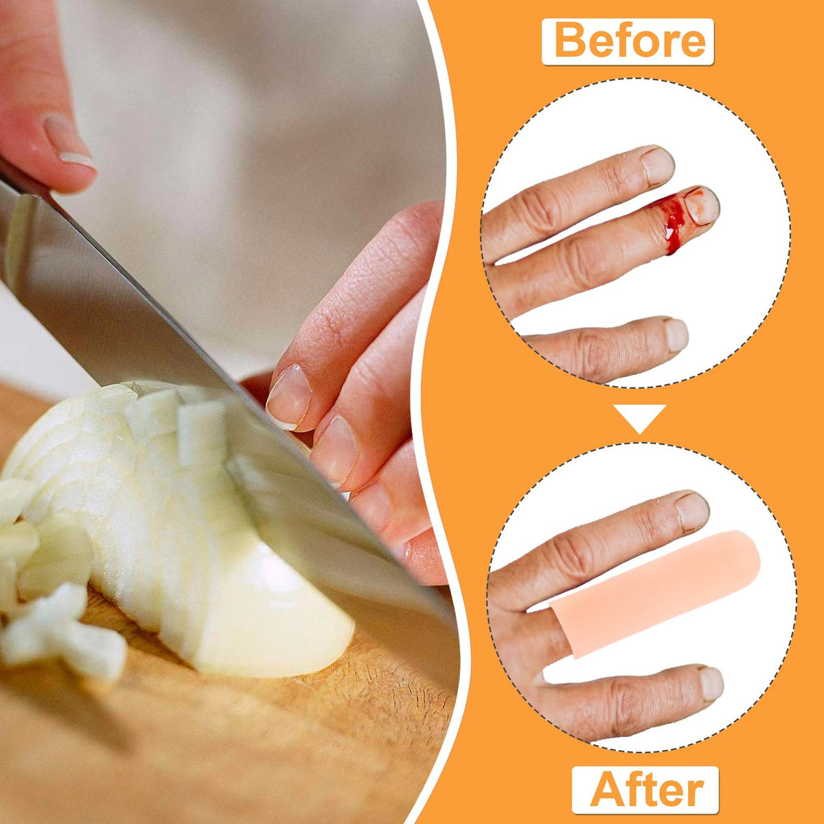 Silicone Finger Protectors 10 Pcs Reusable Gel Finger Cots for Finger Support & Relief