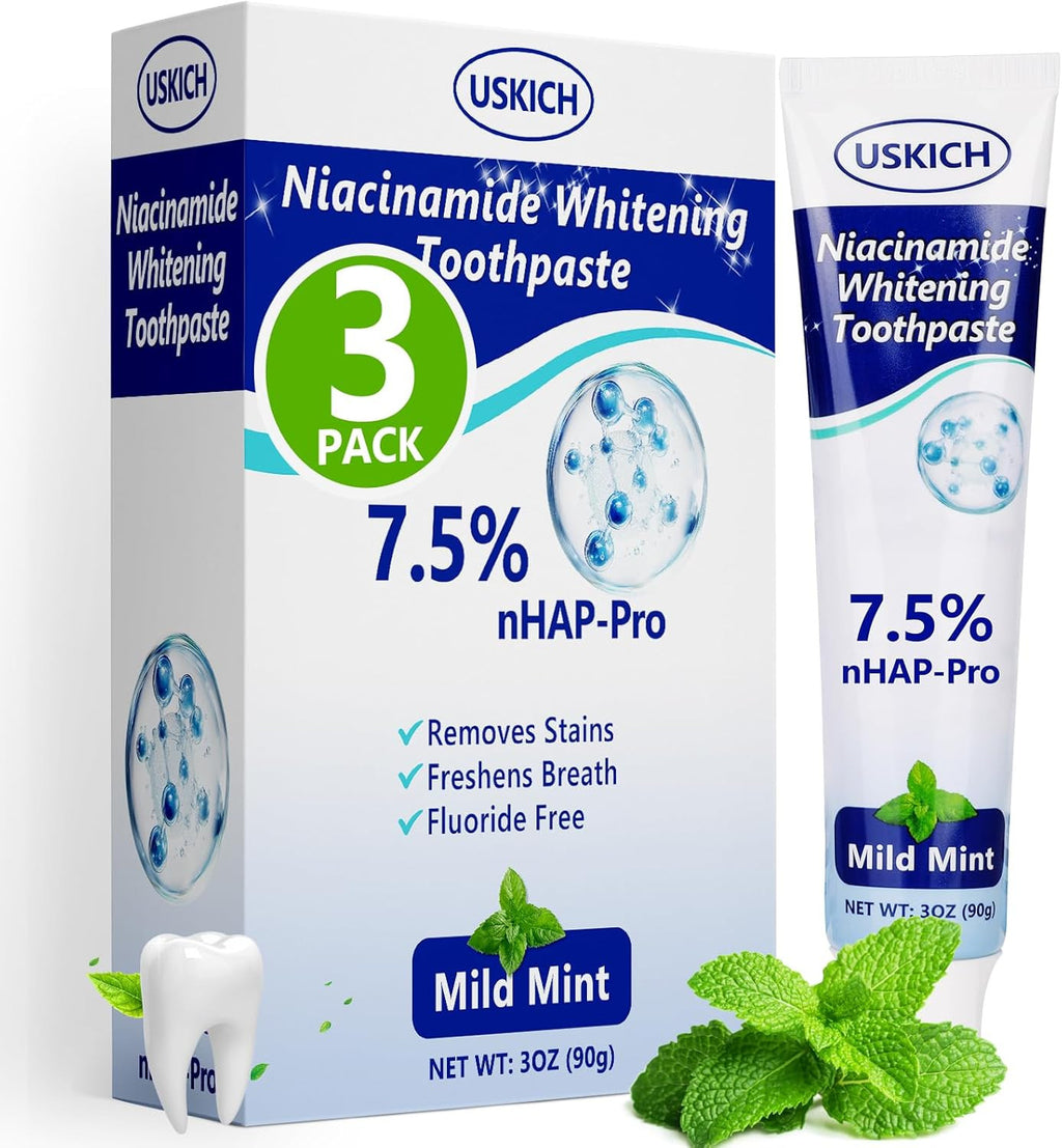 Nano-Hydroxyapatite Toothpaste 3 Pack - Whitening & Sensitive Care