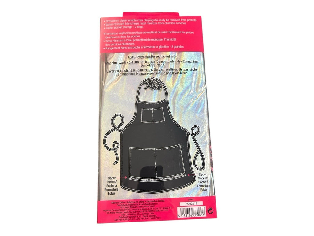 Reversible Stylist Apron Salon Hairdressing Protective Workwear Black & Platinum