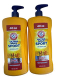 Arm & Hammer Ultra Max Sport 3-in-1 Men’s Hair Body Conditioner Set - 2 Bottles 40oz