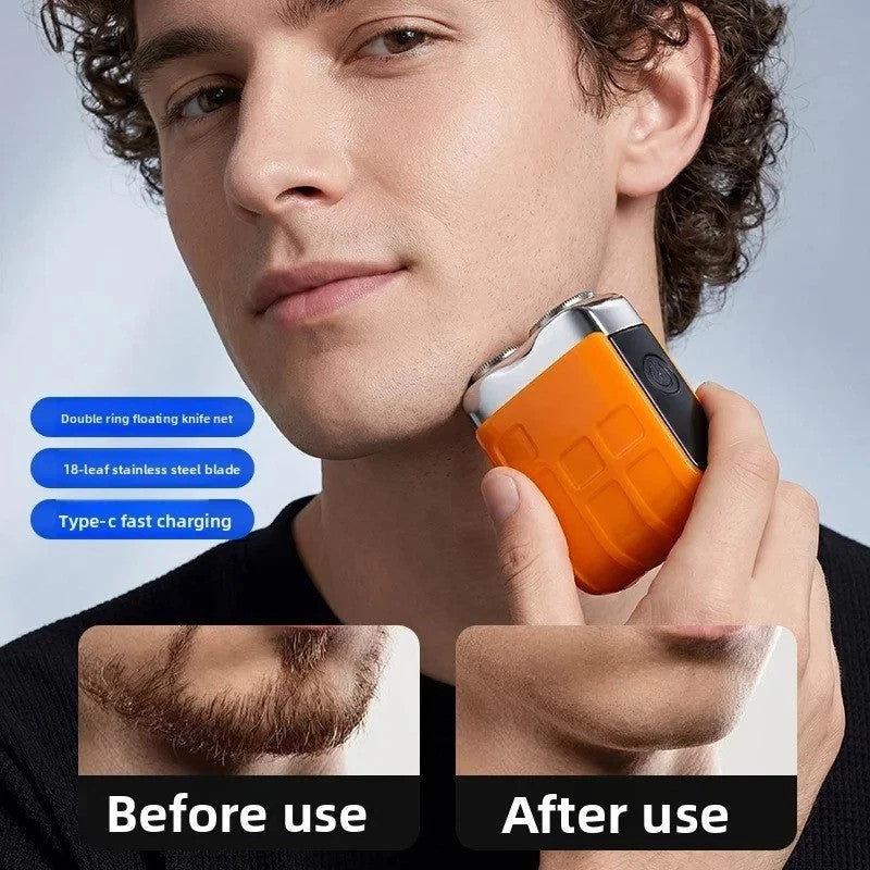 Portable Electric Shaver for Men - Wet & Dry Rechargeable Razor with Digital Display