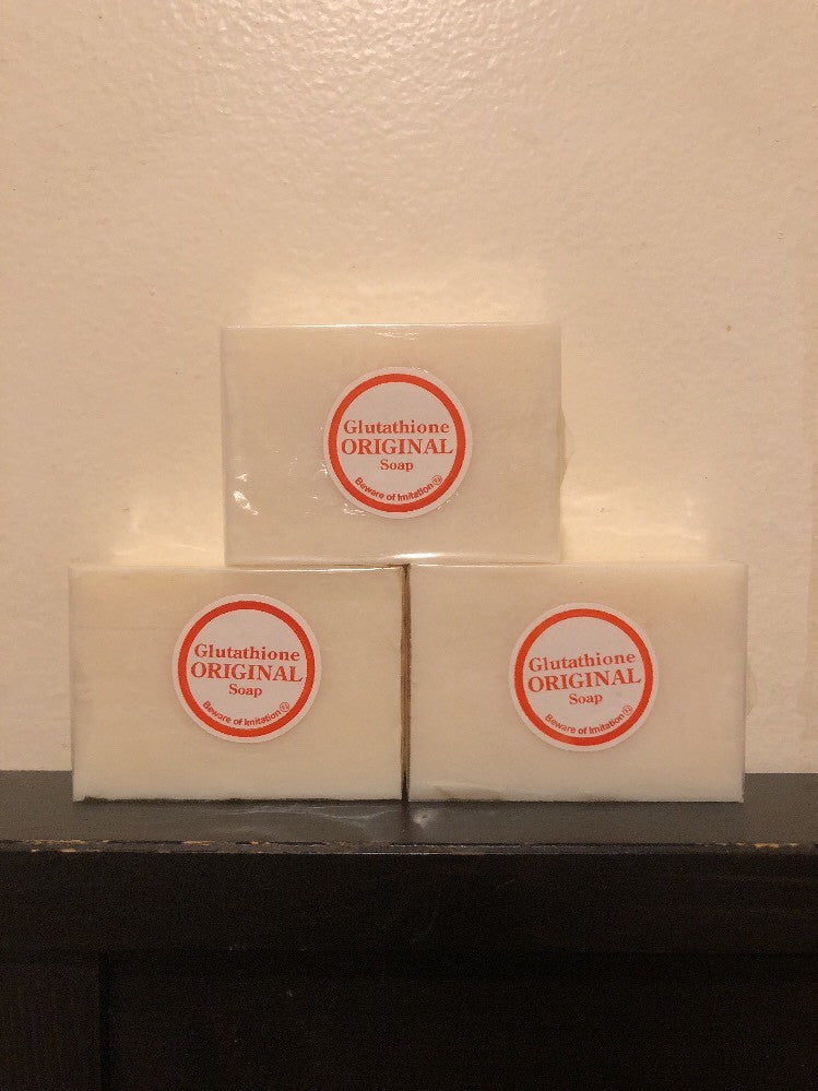Organic Glutathione Skin Whitening Soap Bars - Set of 3 for Brightening & Lightening