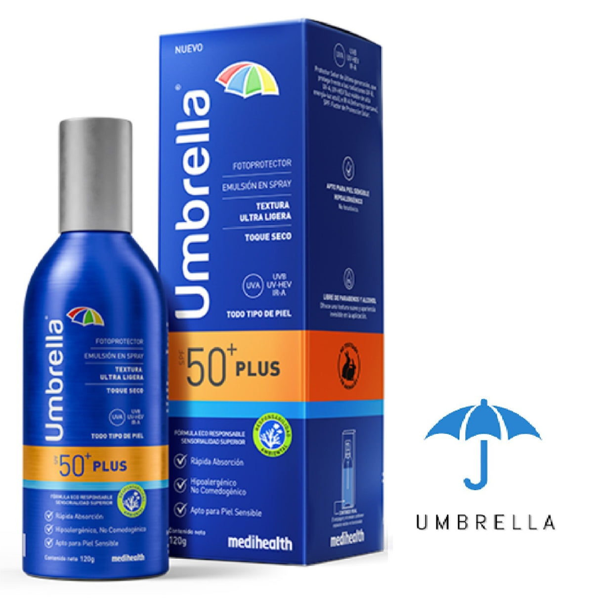 SPF 50+ Broad Spectrum Sun Protection Spray 120g - Waterproof & Non-Greasy