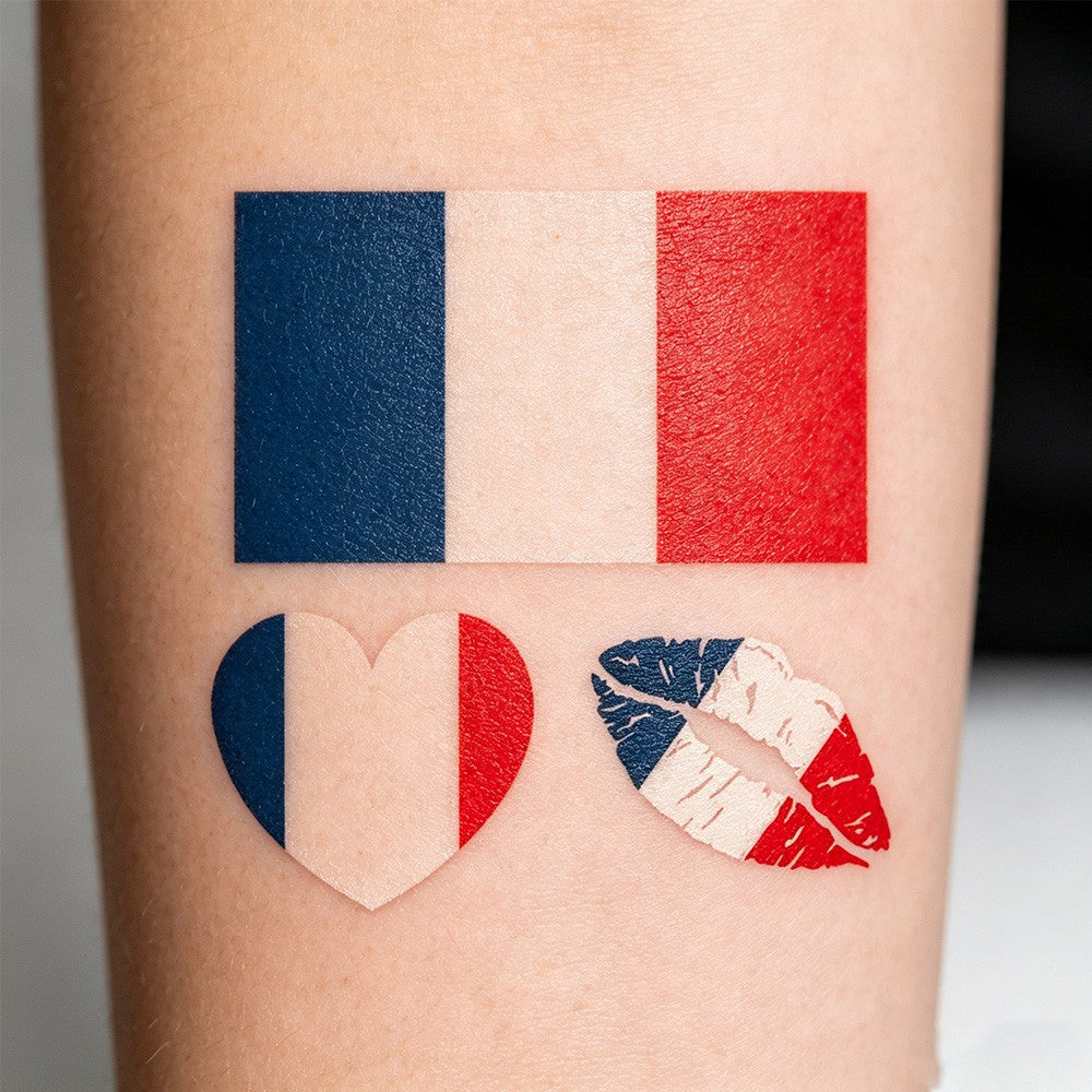 Temporary World Cup Face Tattoos 10 Sheets - USA Canada Mexico Flag Decals