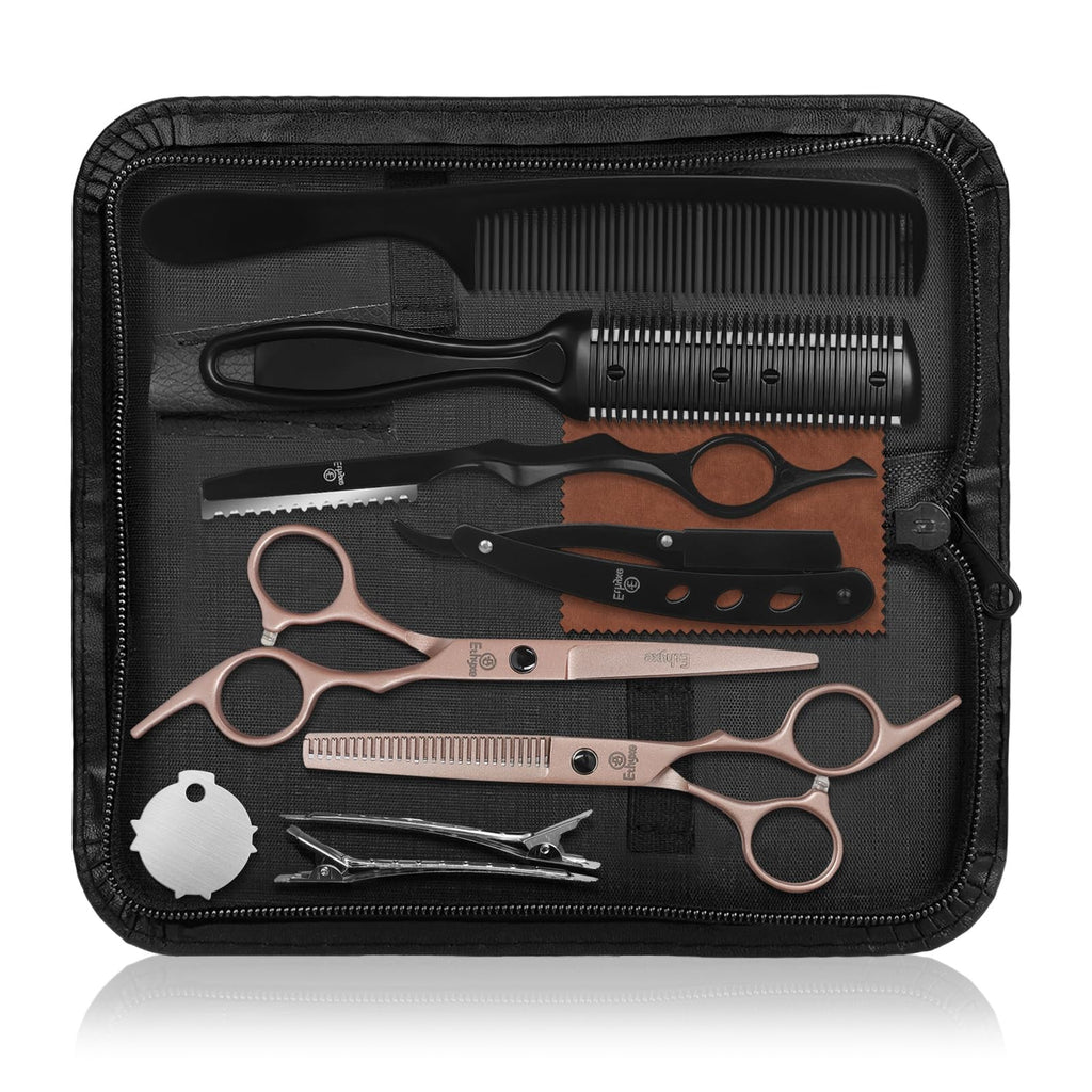 Professional Hair Cutting Scissors Thinning Shears Kit for Salon & Home Use