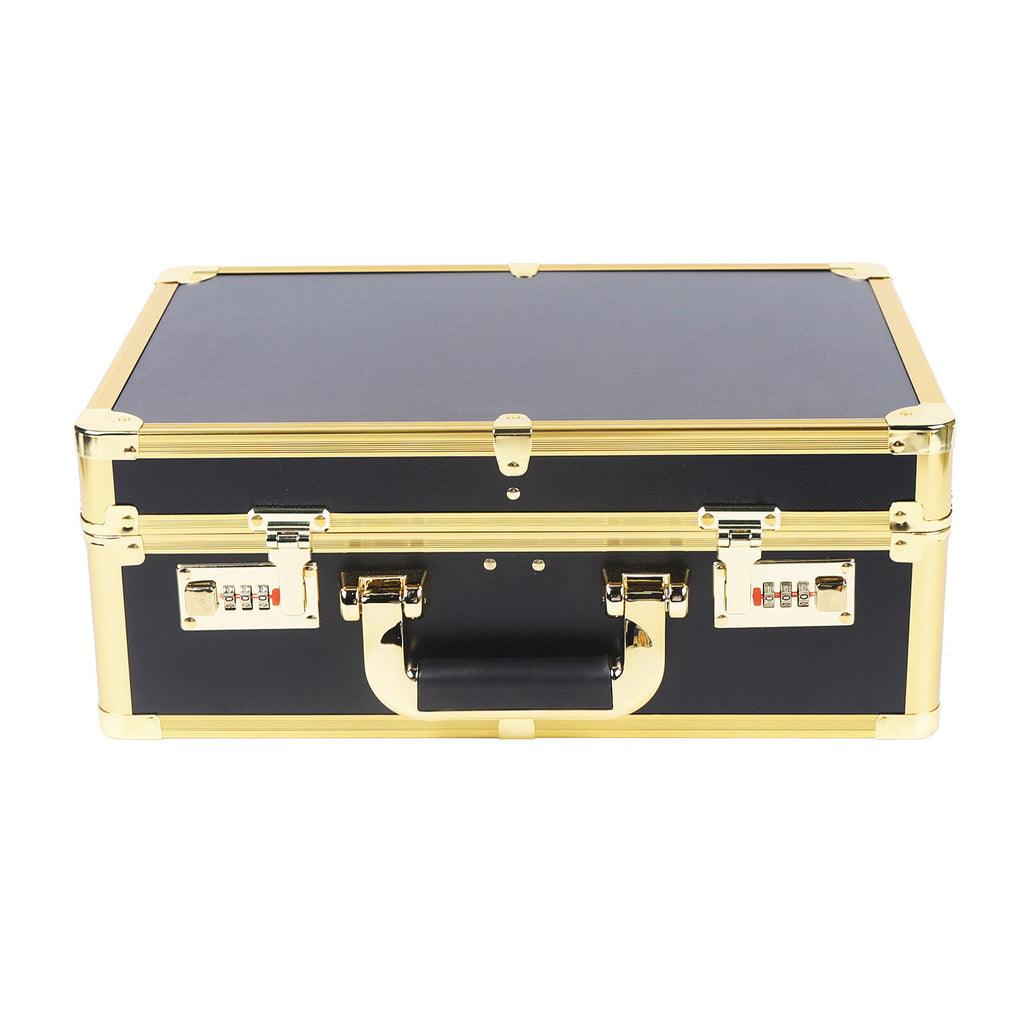 Portable Barber Tool Organizer Case with Locking Compartments for Travel and Salon Use