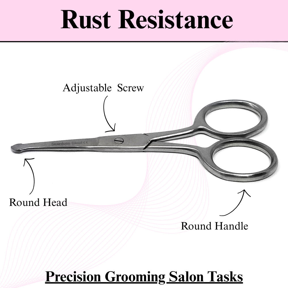 Facial Hair & Eyebrow Grooming Scissors Tweezers Set of 2