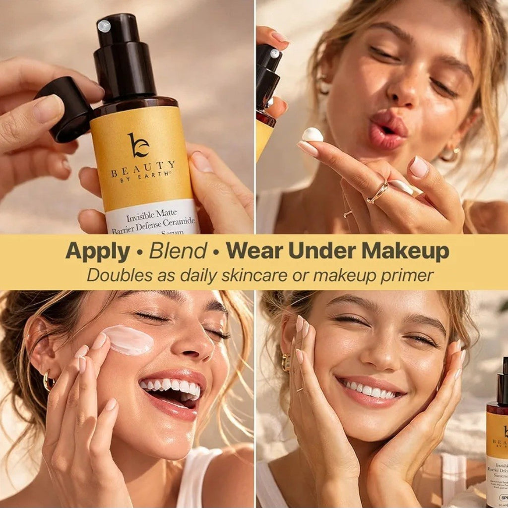SPF 30 Mineral Sunscreen Serum with Matte Finish & Ceramides - Invisible, Water-Resistant, Non-Nano Zinc Oxide