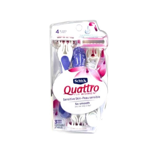 Disposable Women’s Razors with Hypoallergenic Conditioning Strip - 3 Pack