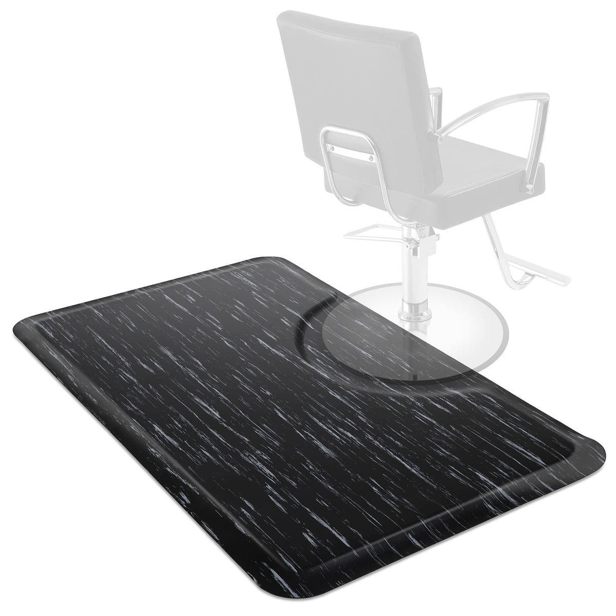 Anti-Fatigue Floor Mat 3x5 ft Marble Rectangle 1/2 Inch Thick for Salon & Commercial Use