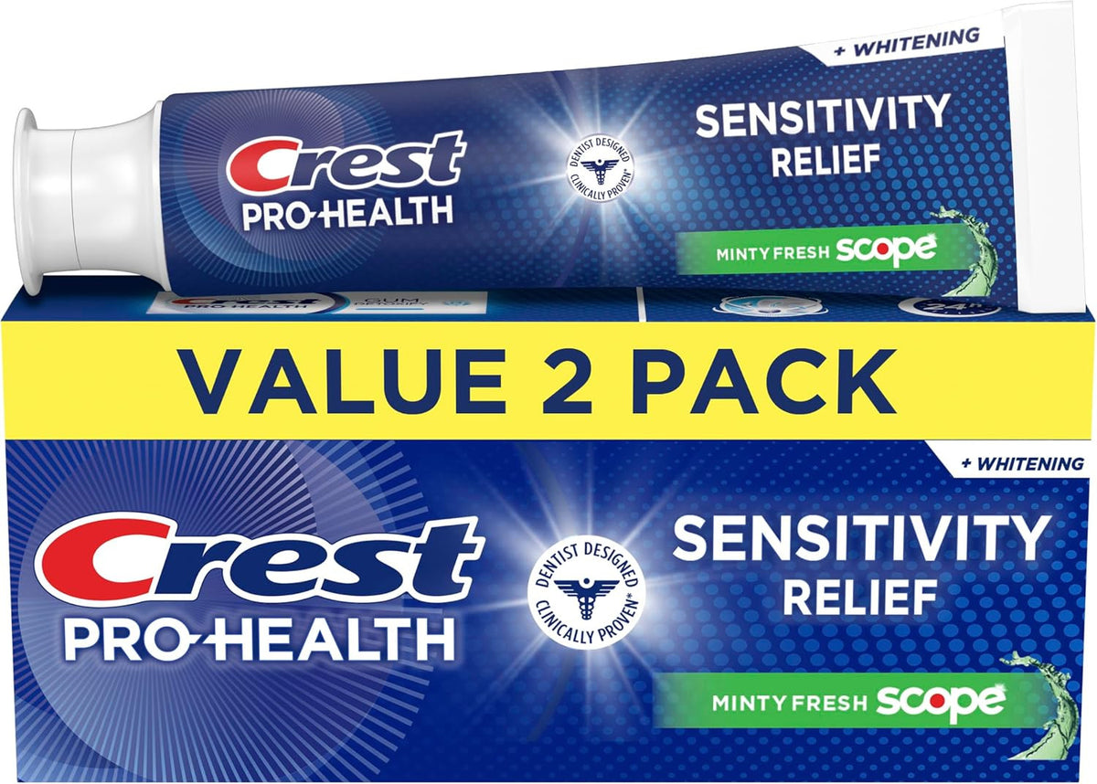 Crest Pro-Health Sensitivity Relief Whitening Toothpaste 2 Pack - Mint Flavor