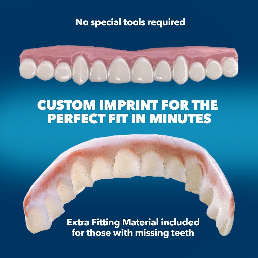 Cosmetic Teeth Cover Kit Large Natural White 2 Pack - DIY Smile Makeover