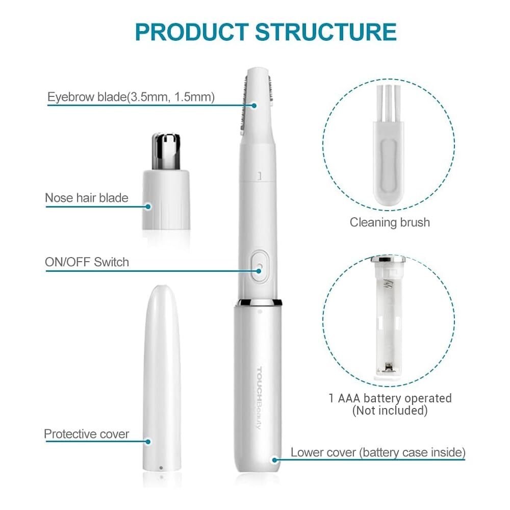 All-in-One Facial, Eyebrow, Nose & Ear Hair Trimmer for Men & Women