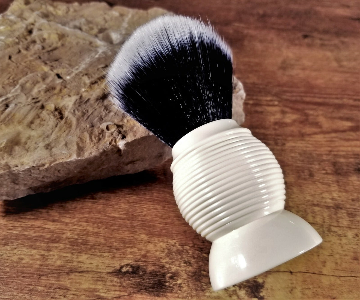 Synthetic Tuxedo Beehive Shaving Brush 26mm Knot - Ivory or Butterscotch