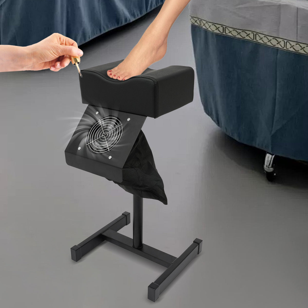 Adjustable Pedicure Stool Chair for Salon Beauty Spa Footrest Foot Bench