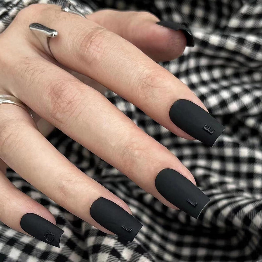 Matte Black Nail Polish Air Dry - Quick Dry, Long-Lasting, 0.41 Fl Oz