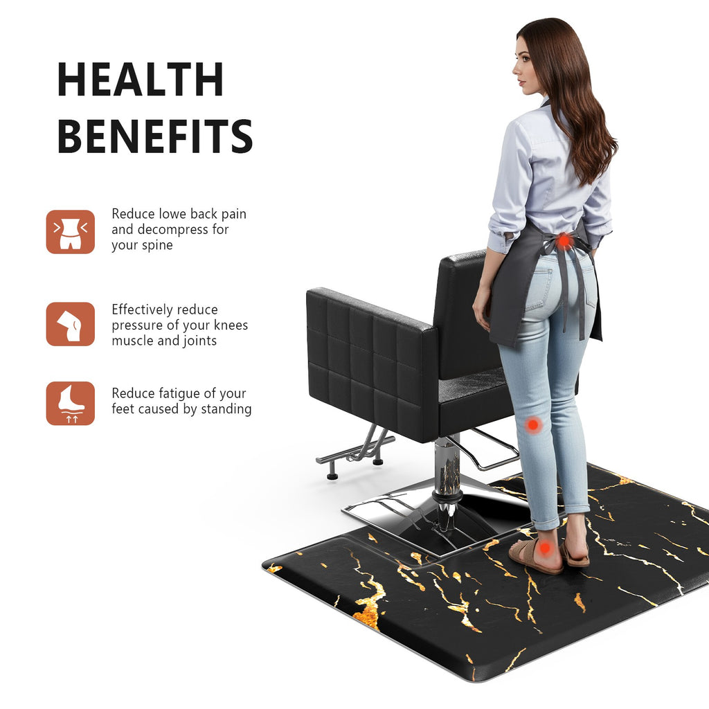 Anti-Fatigue Floor Mat 3x4 ft for Salon Standing Support Thick Slip-Resistant