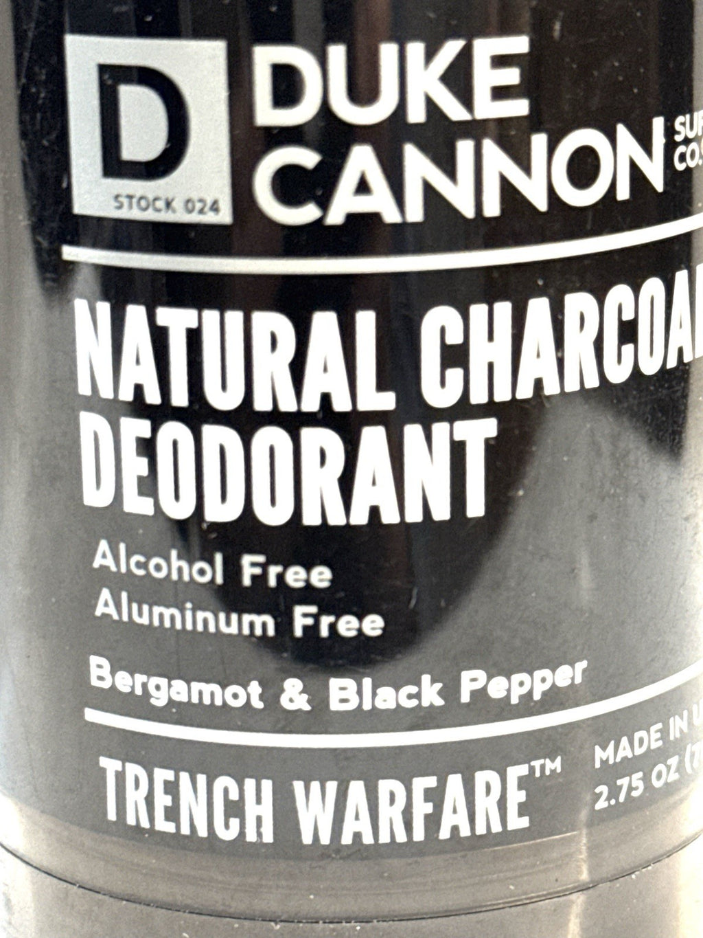 Duke Cannon Charcoal Deodorant with Bergamot & Black Pepper 2.7oz - Scuffed