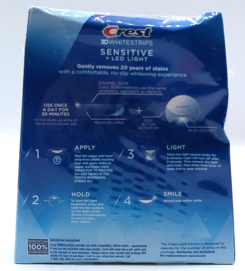Crest 3D Whitestrips Sensitive Plus LED Light Kit - 14 Treatments