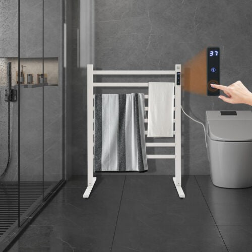 Electric Floor-Standing Towel Warmer Rack with Adjustable Temperature 180W