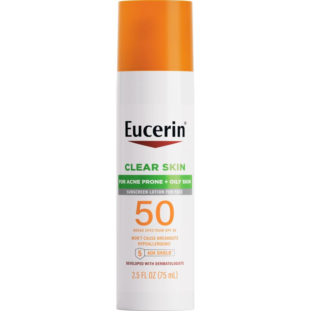Eucerin SPF 50 Face Sunscreen for Acne-Prone Oily Skin 2.5oz