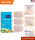 Exfoliating Oatmeal Soap with Aloe Vera 3-Pack for Sensitive Dry Skin