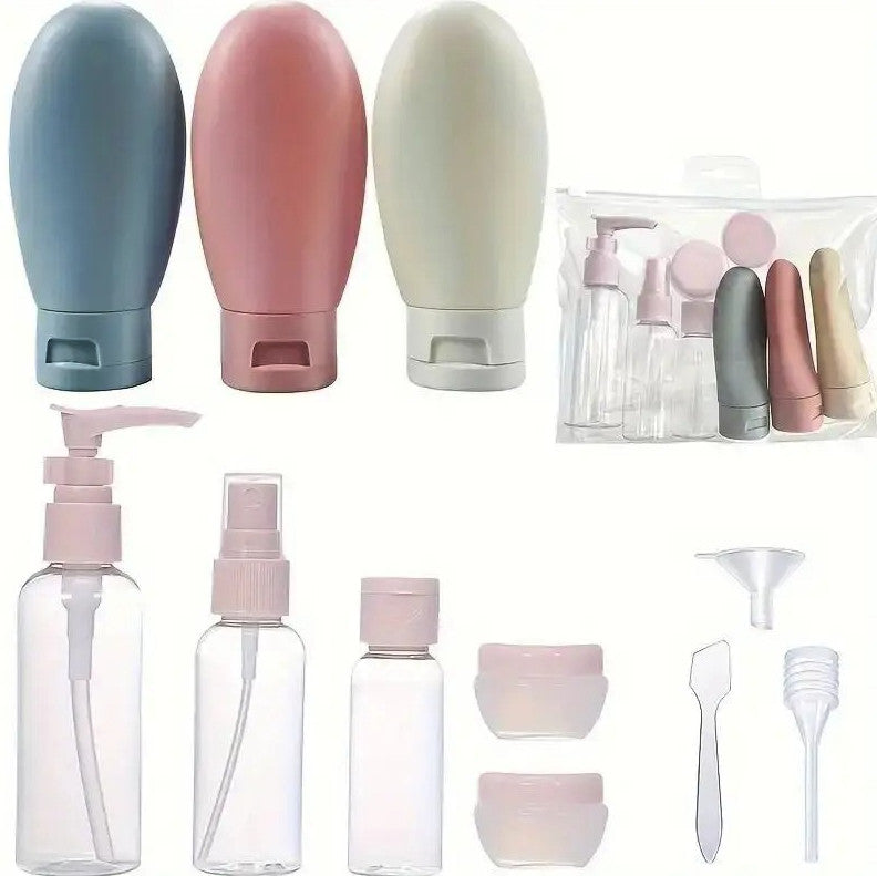 Travel Refillable Bottles Set - Leak-Proof Portable Toiletry Containers