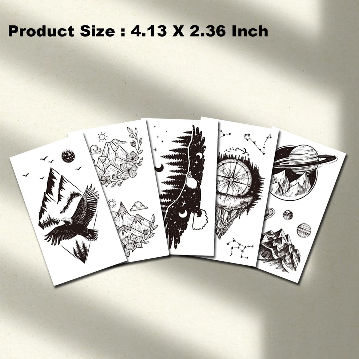 Mountain Themed Temporary Tattoos – 30 Sheets, 4.13 x 2.36 in, For Men Women & Kids