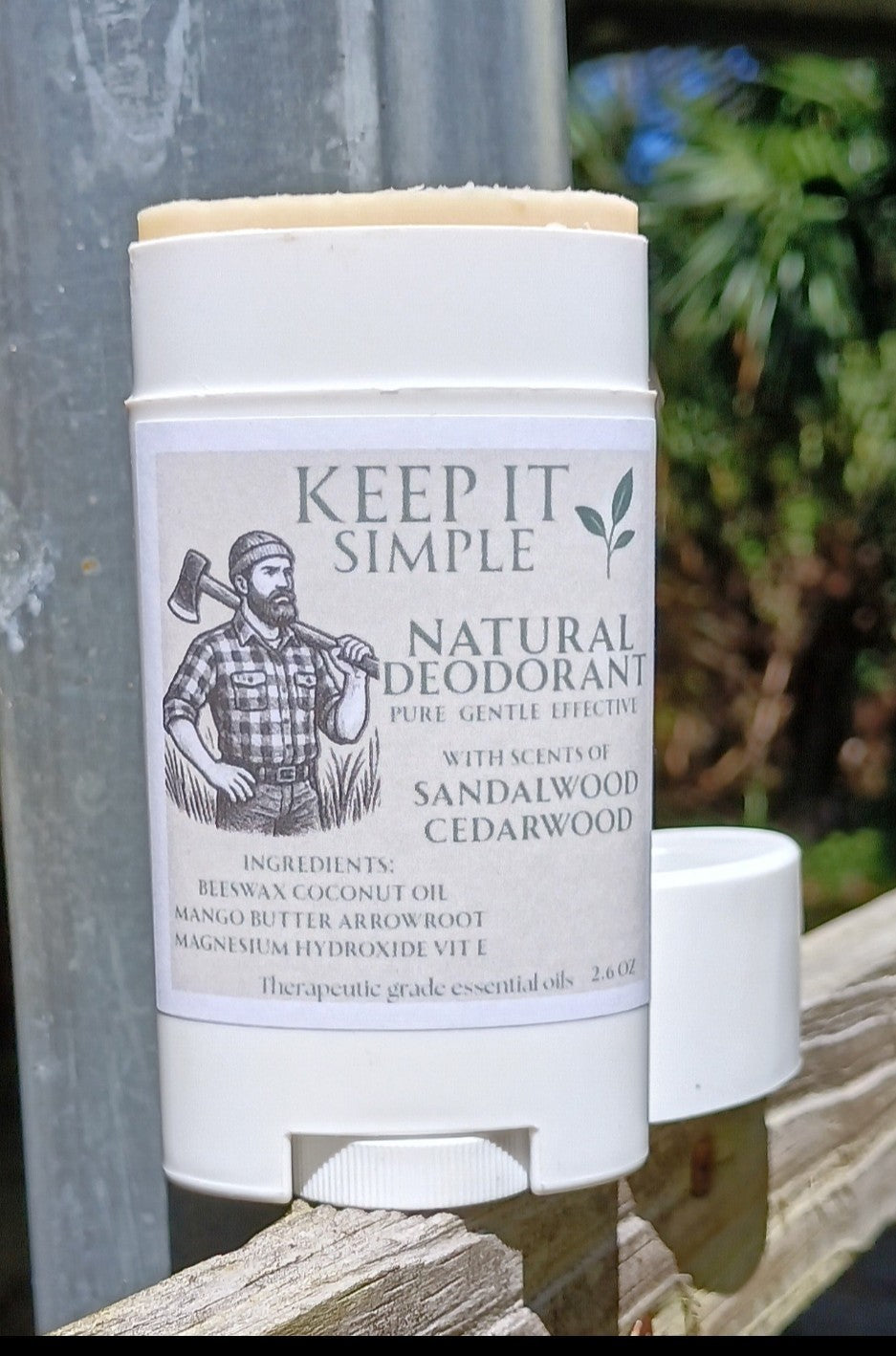 Natural Deodorant Stick - Aluminum & Baking Soda Free Odor Control for Men