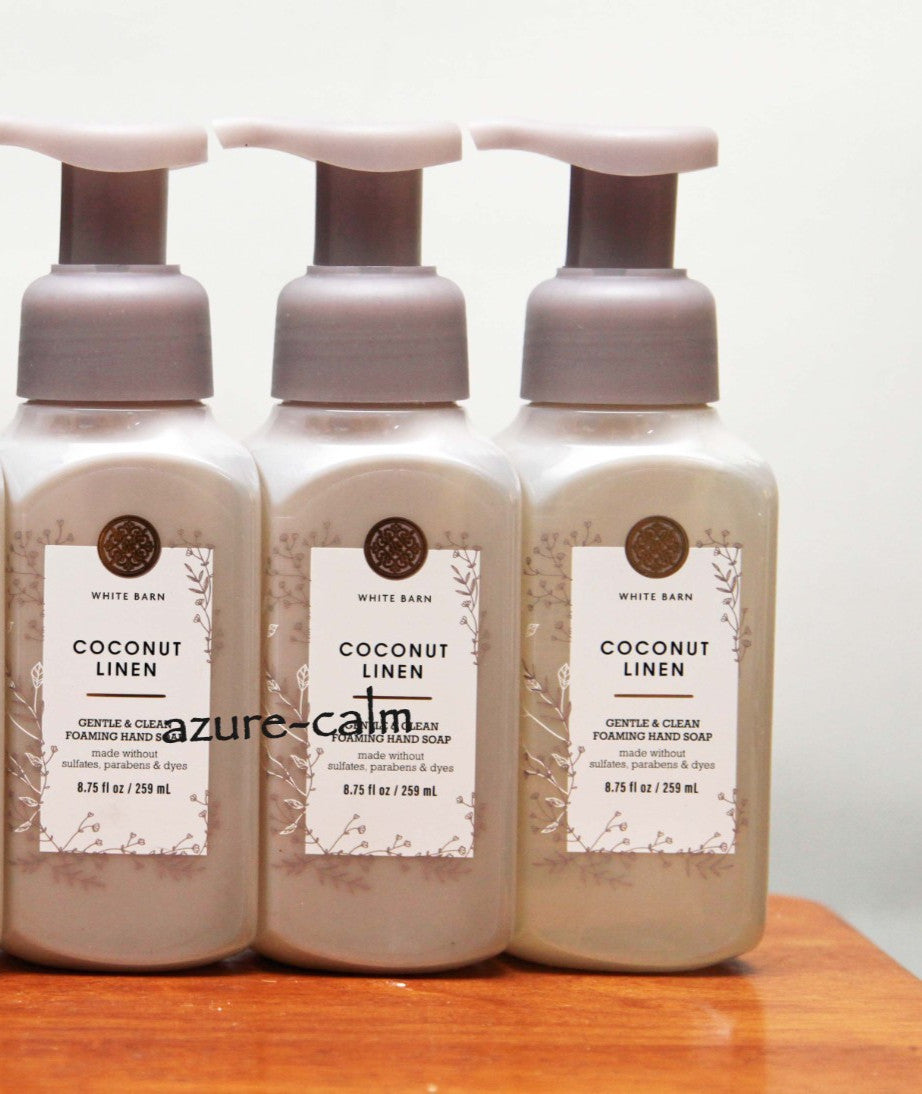 Foaming Hand Soap Coconut Linen 8.75oz Pack of 3 - Gentle & Moisturizing