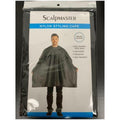 Nylon Styling Cape for Hair Salons - Black, Waterproof & Lightweight