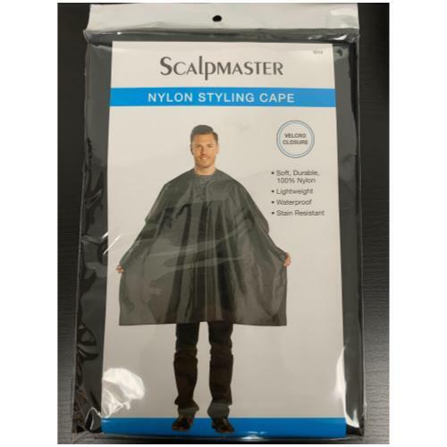 Nylon Styling Cape for Hair Salons - Black, Waterproof & Lightweight