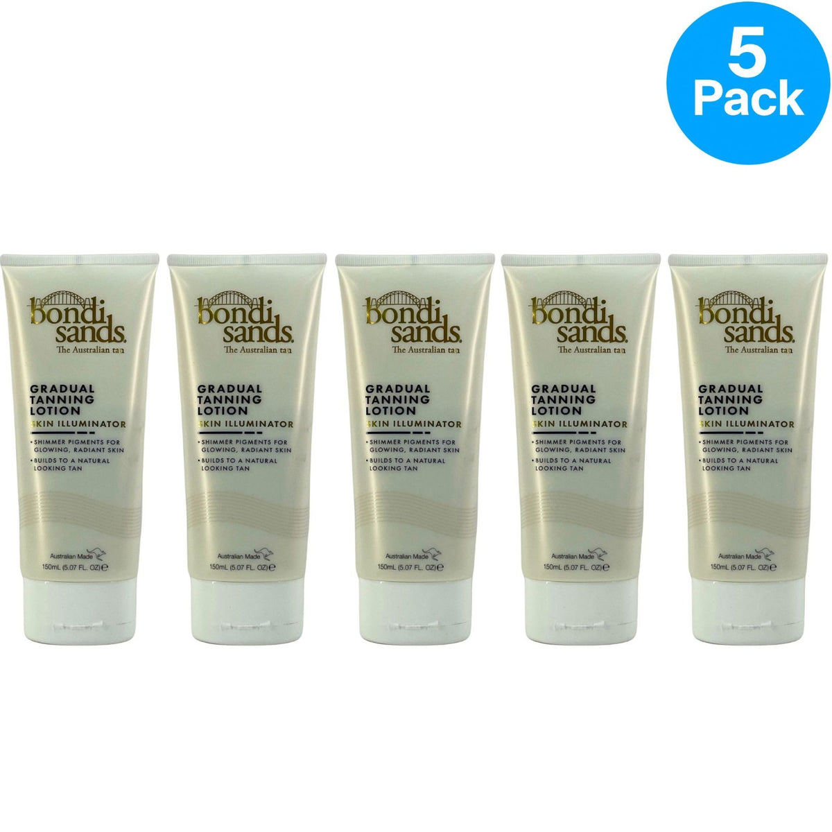 Bondi Sands Gradual Tanning Lotion Skin Illuminator 5.07 Oz 5 Pack