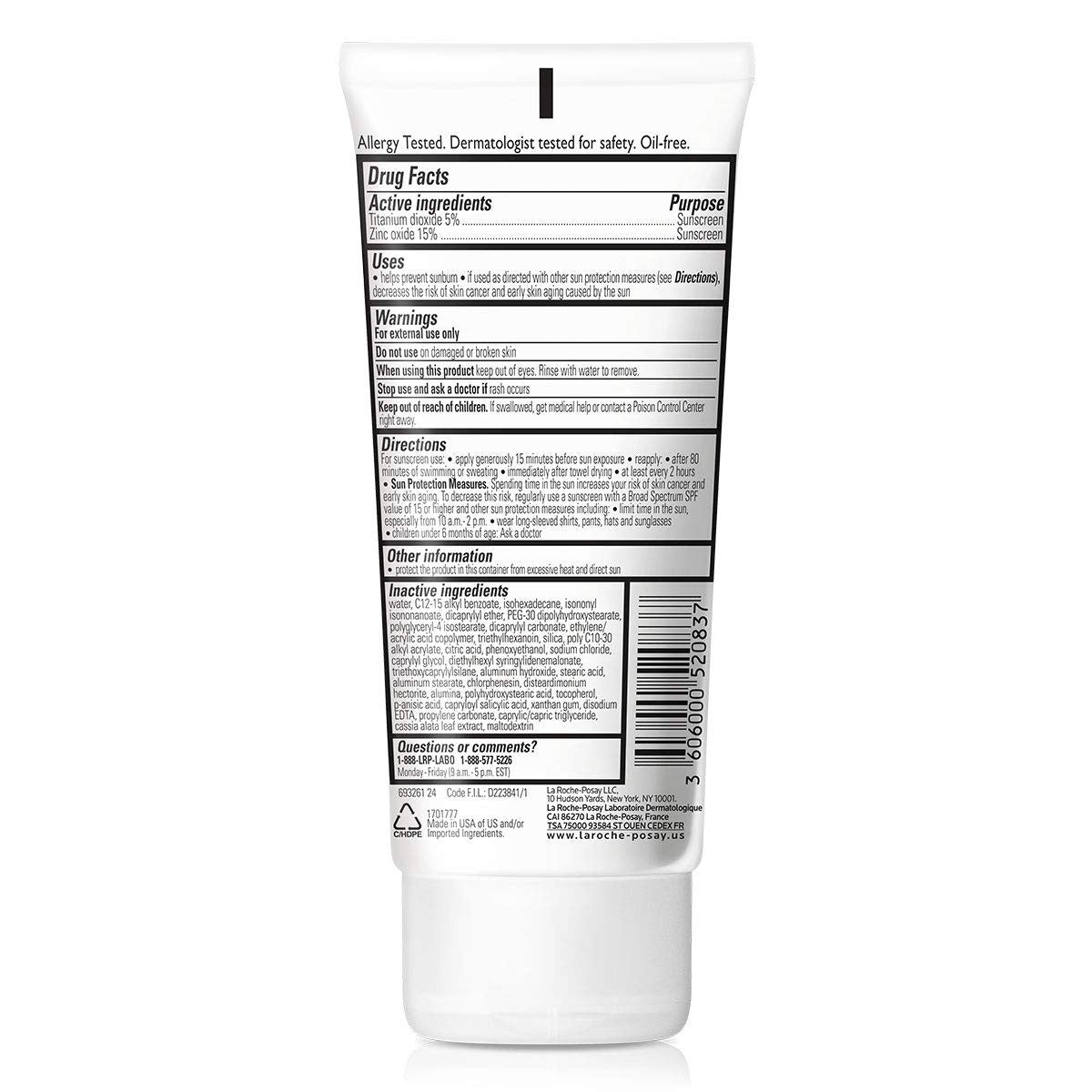 Mineral Sunscreen SPF 50 for Sensitive Skin Water-Resistant Lotion