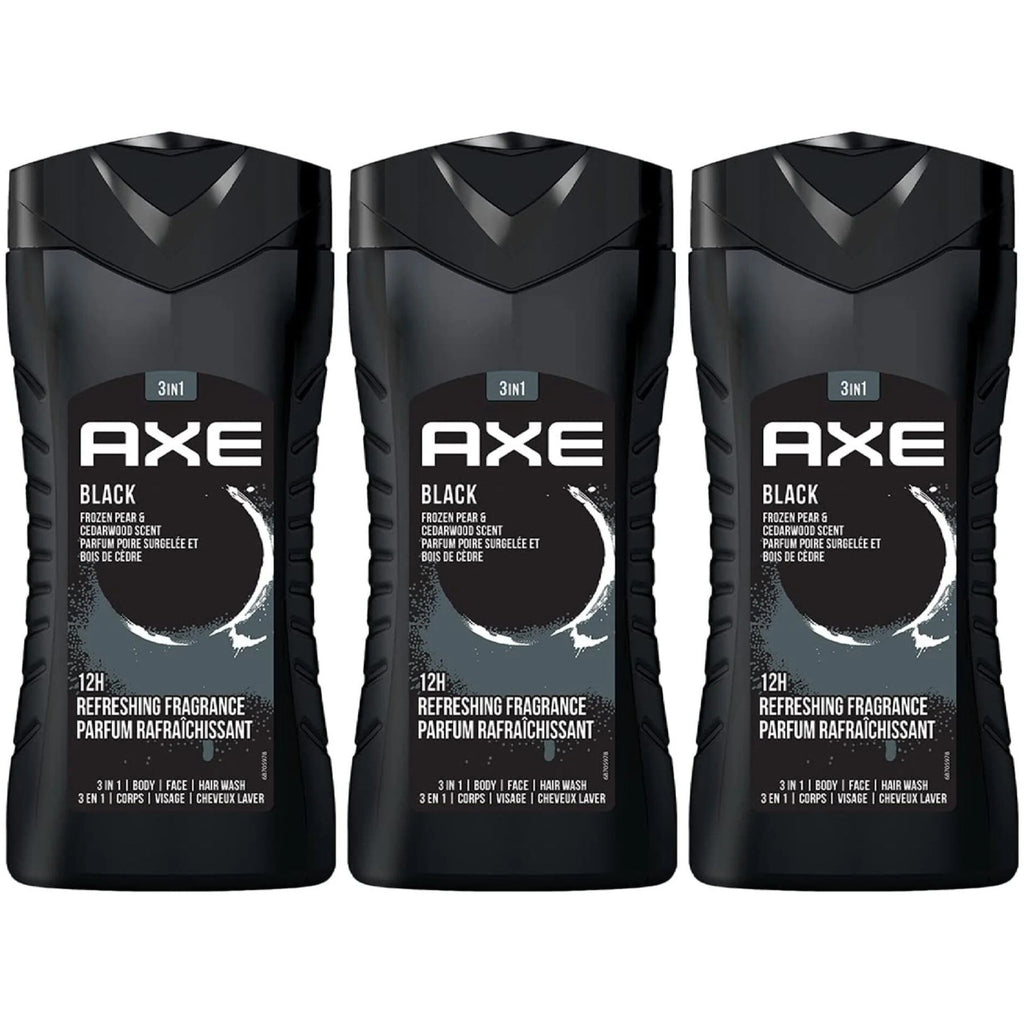 3-Pack Men’s Body Wash with Black Fragrance - 8.4 oz | All-in-One Cleansing