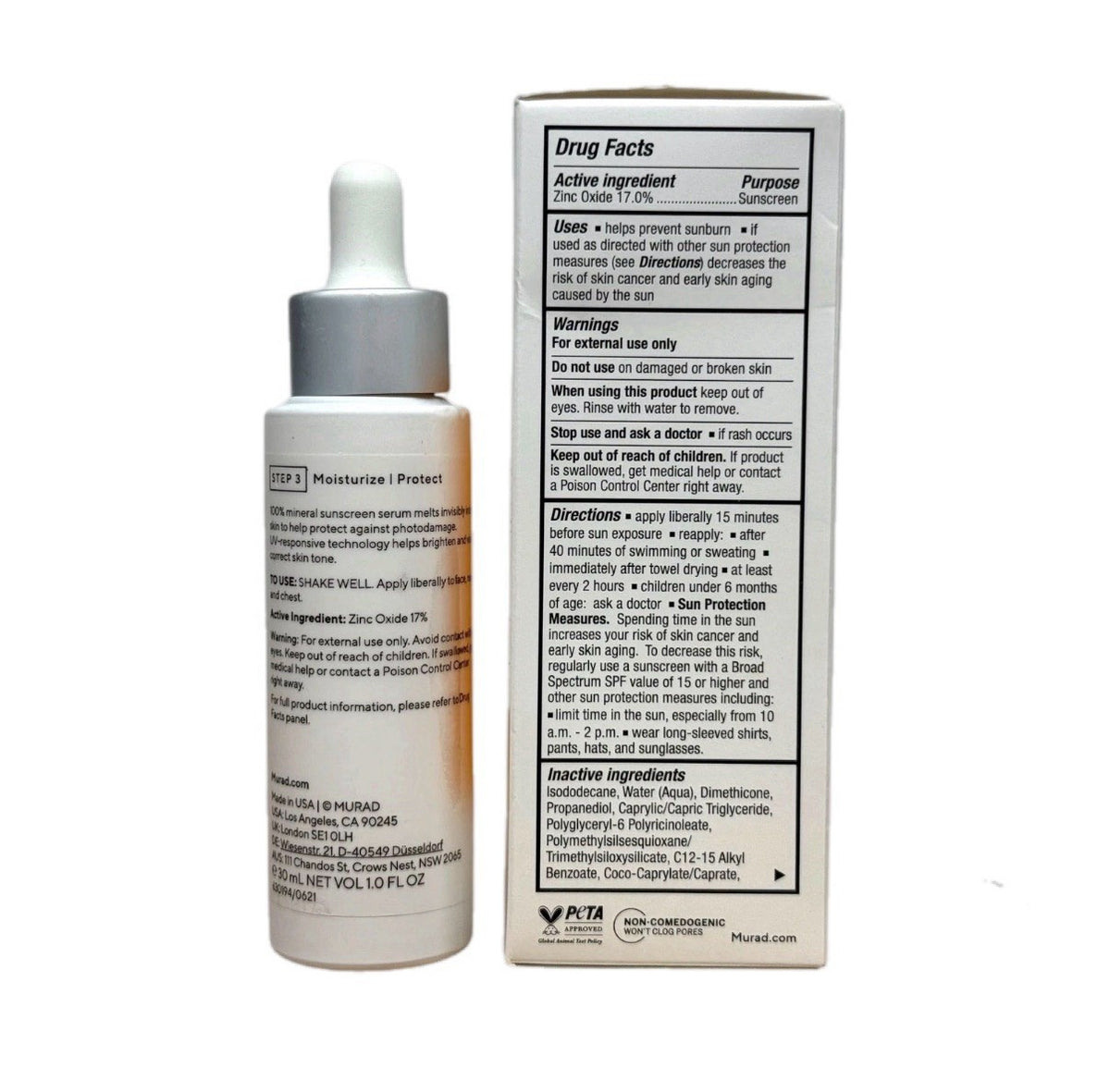 Murad Correct & Protect SPF45 Face Serum 1oz/30mL Environmental Shield