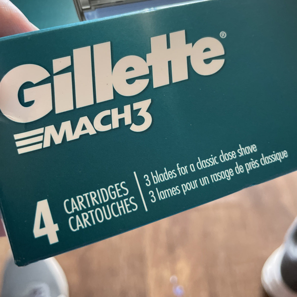 Gillette Mach3 Men's Razor Blade Refills Pack of 4 Cartridges