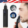 Electric Nose and Ear Hair Trimmer with LED Display Waterproof Rechargeable