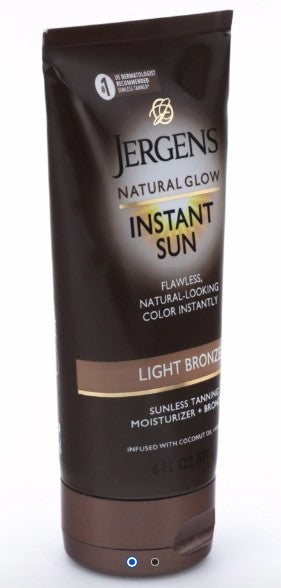 Jergens Natural Glow Light Bronze Sunless Tanning Moisturizer with Bronzer