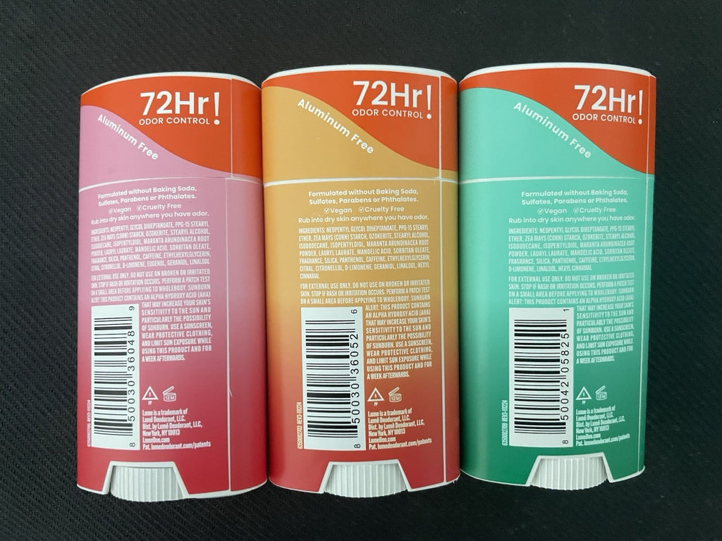 3-Pack Whole Body Deodorant - Assorted Scents 2.6 oz Each, Peony Rose Tangerine Mint Cucumber