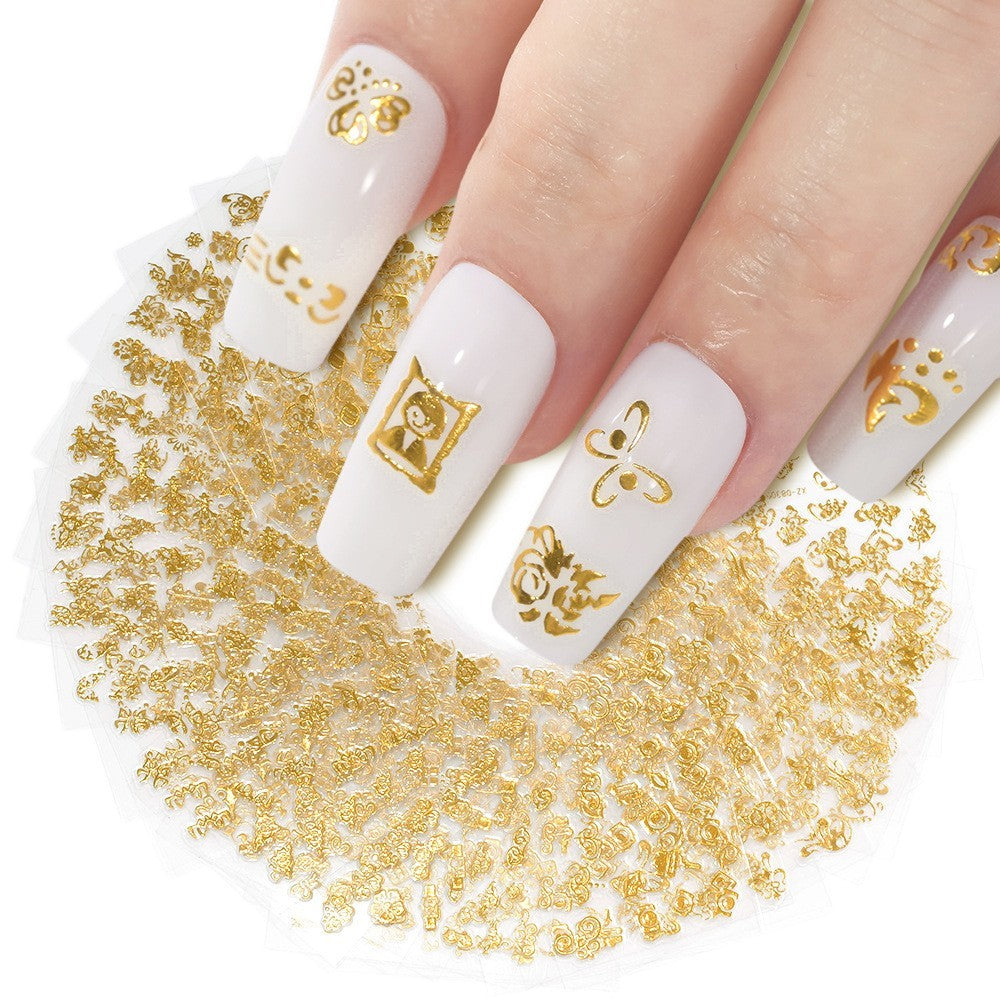 30Pcs Nail Art Stickers Decals Set - Flower Lace Rose Heart Designs for Manicure