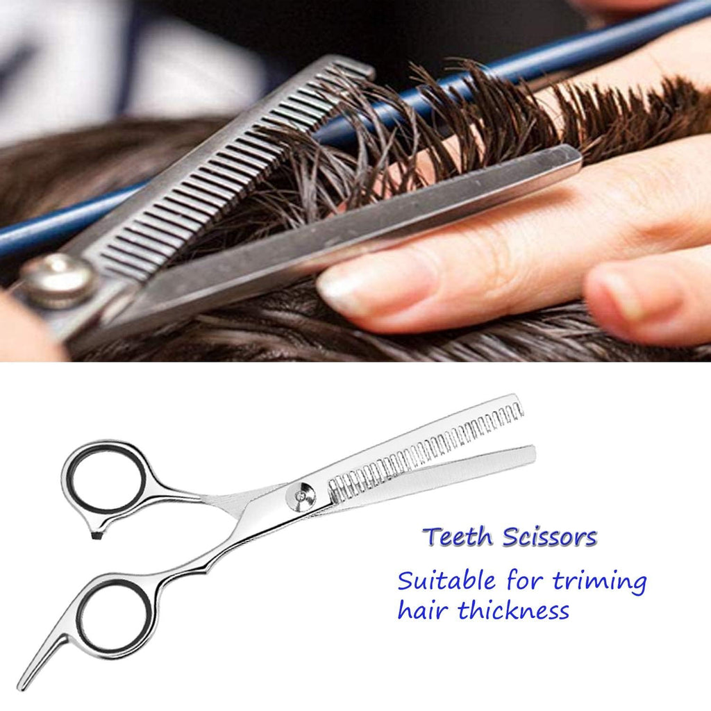 Professional Hair Thinning Shears 2-Piece Set Stainless Steel Hair Cutting Scissors