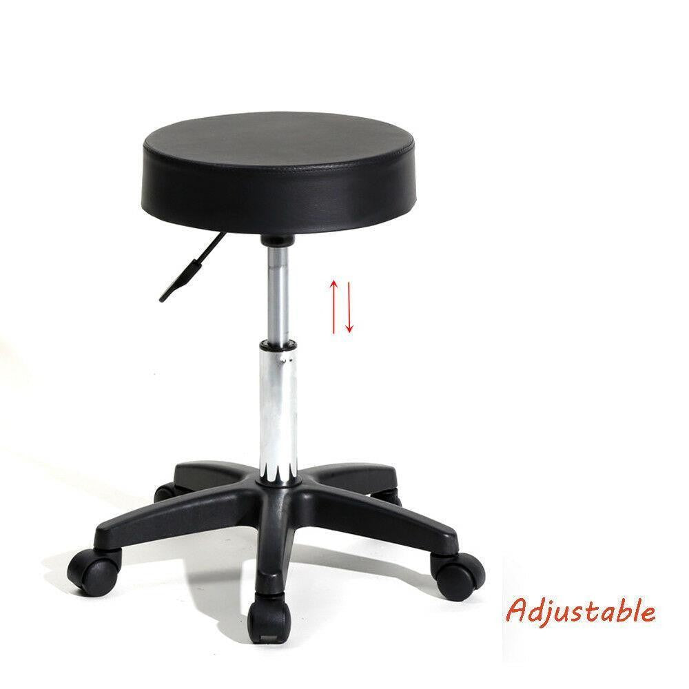 Adjustable Hydraulic Swivel Barber Stool with PU Leather Seat