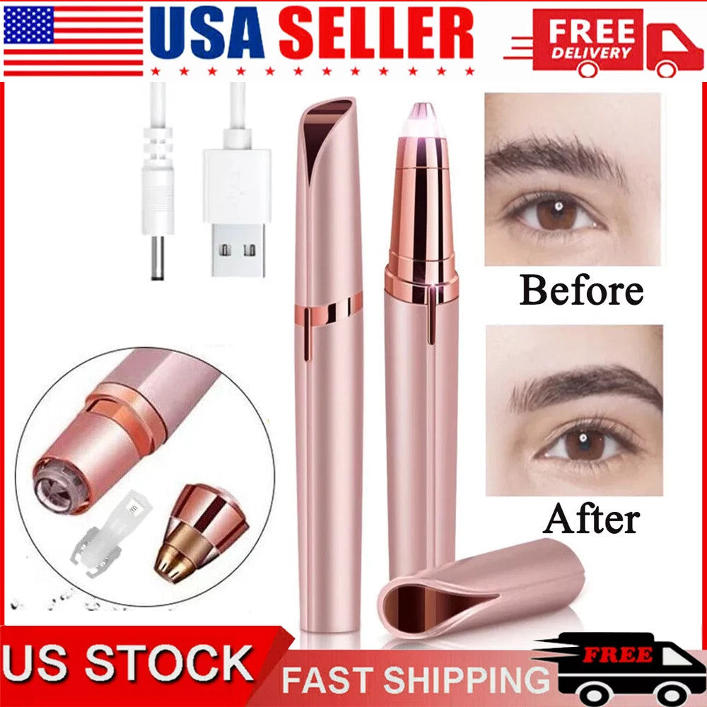 Mini Electric Eyebrow Trimmer for Face & Body Hair Removal, USB Rechargeable