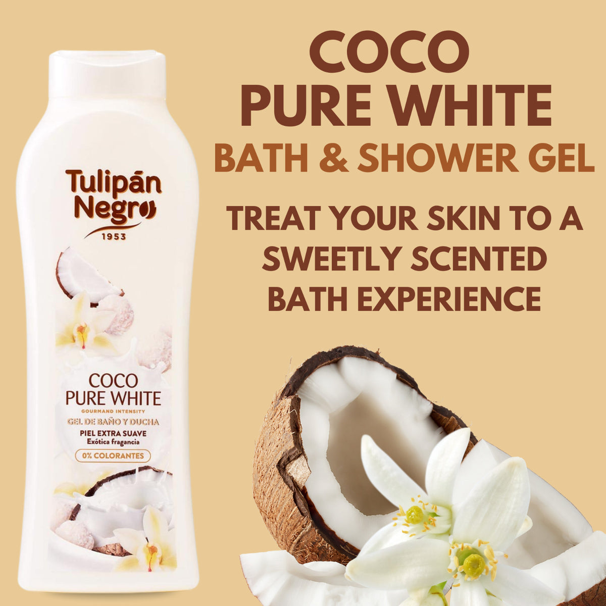 Coconut Scented Shower Gel 21.9 fl oz | Pack of 4, Gentle & Moisturizing