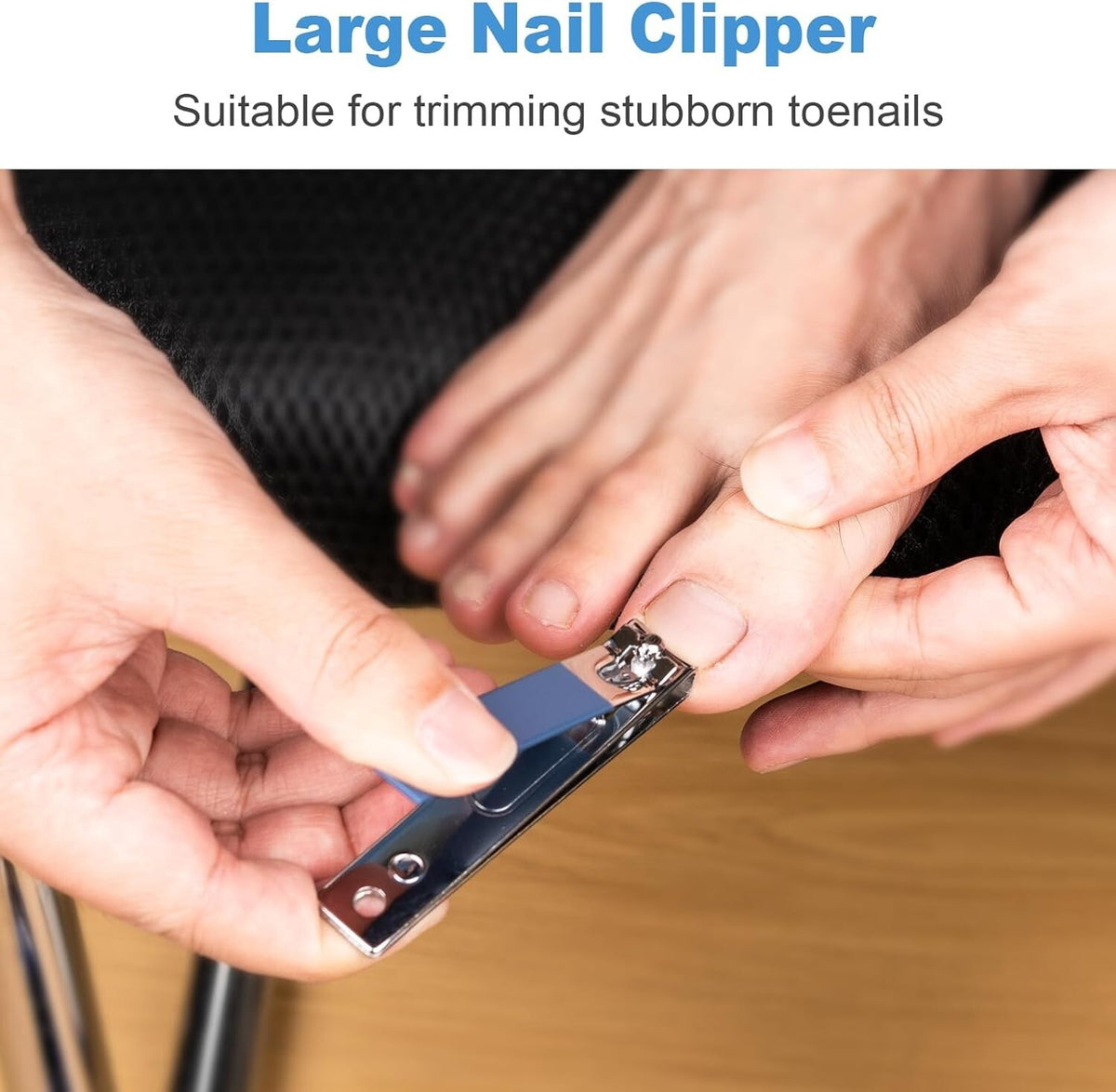 4-Piece Nail Clipper Set with Toenail, Fingernail & Nail File - Ultra Sharp & Ergonomic