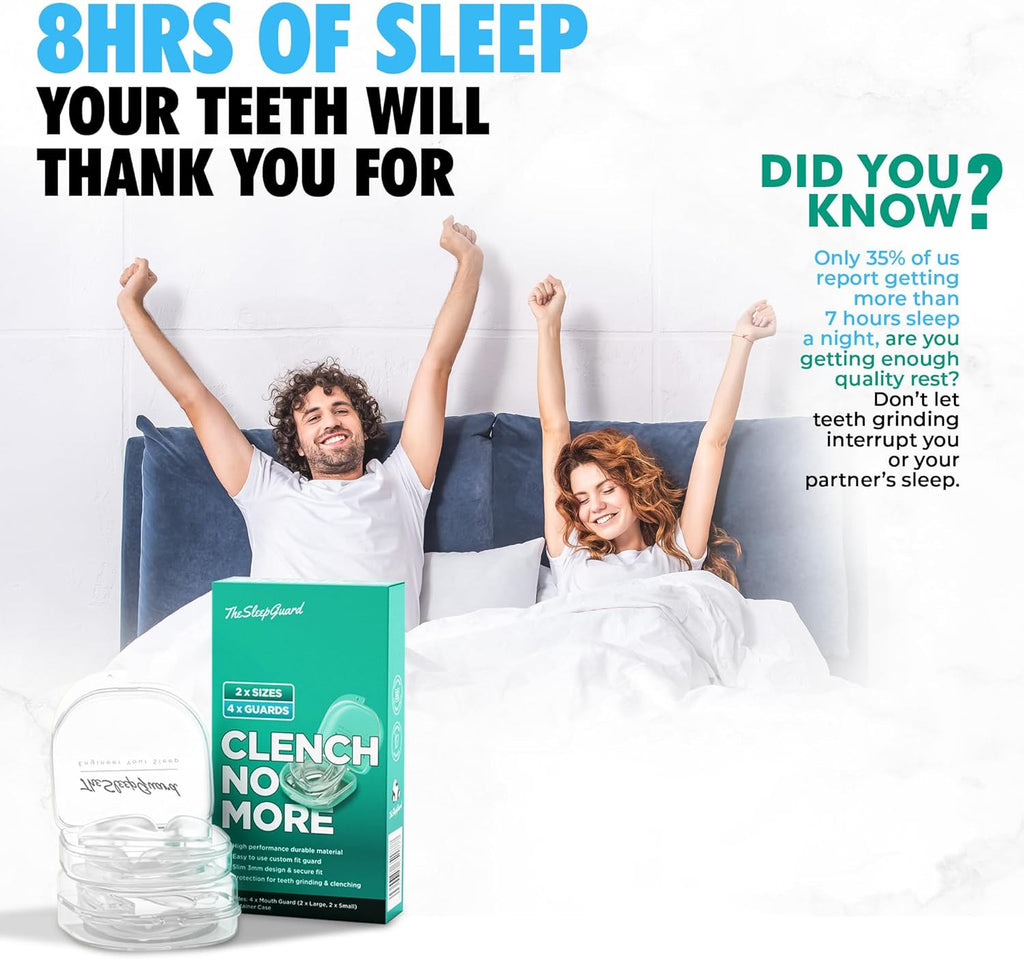 Night Mouth Guard for Teeth Grinding - Pack of 4, Small & Large Sizes