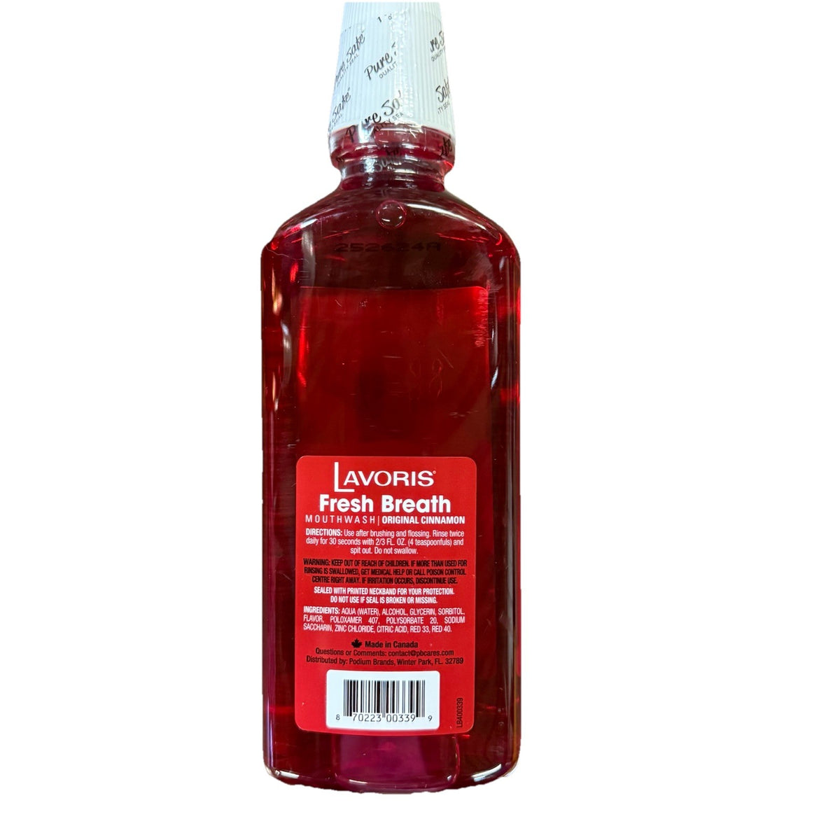 Fresh Breath Mouthwash Cinnamon Flavor 3 Bottles - Long Lasting & Clinically Proven