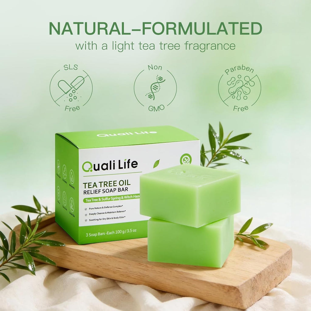 Antifungal Tea Tree & Eucalyptus Soap Bars - 3 Pack Personal Care