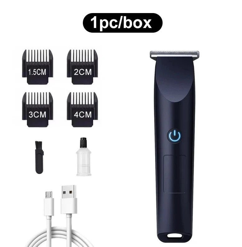 Rechargeable Men's Electric Beard Trimmer with Adjustable Cutter Head USB Charging